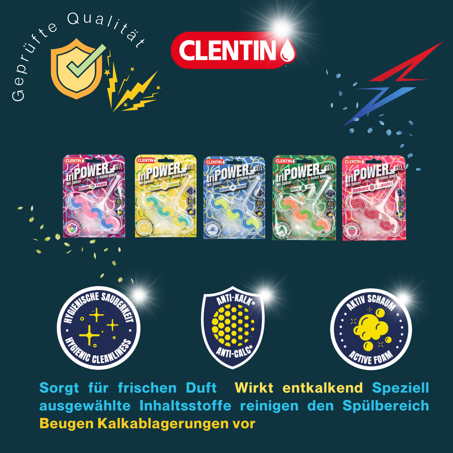 CLENTIN TRI-POWER Duftspüler 45g - Blume