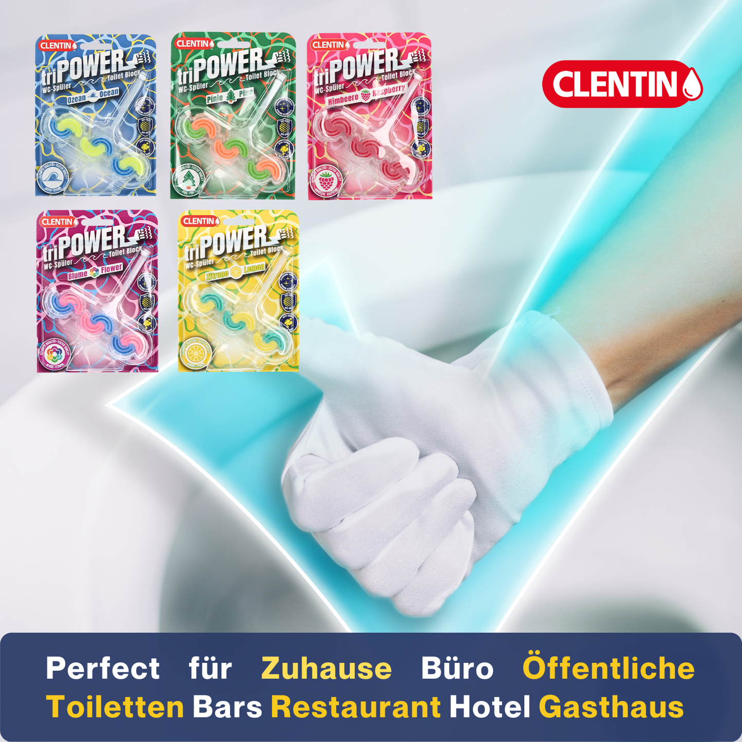 CLENTIN TRI-POWER Duftspüler 12 St x 45g - Pinie