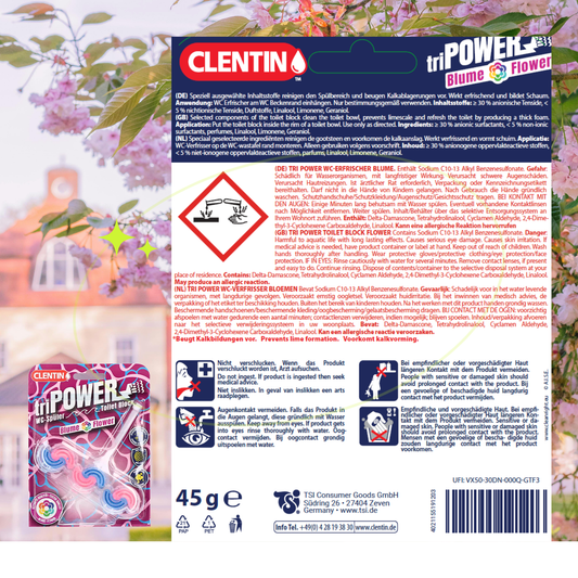 CLENTIN TRI-POWER Duftspüler 45g - Blume
