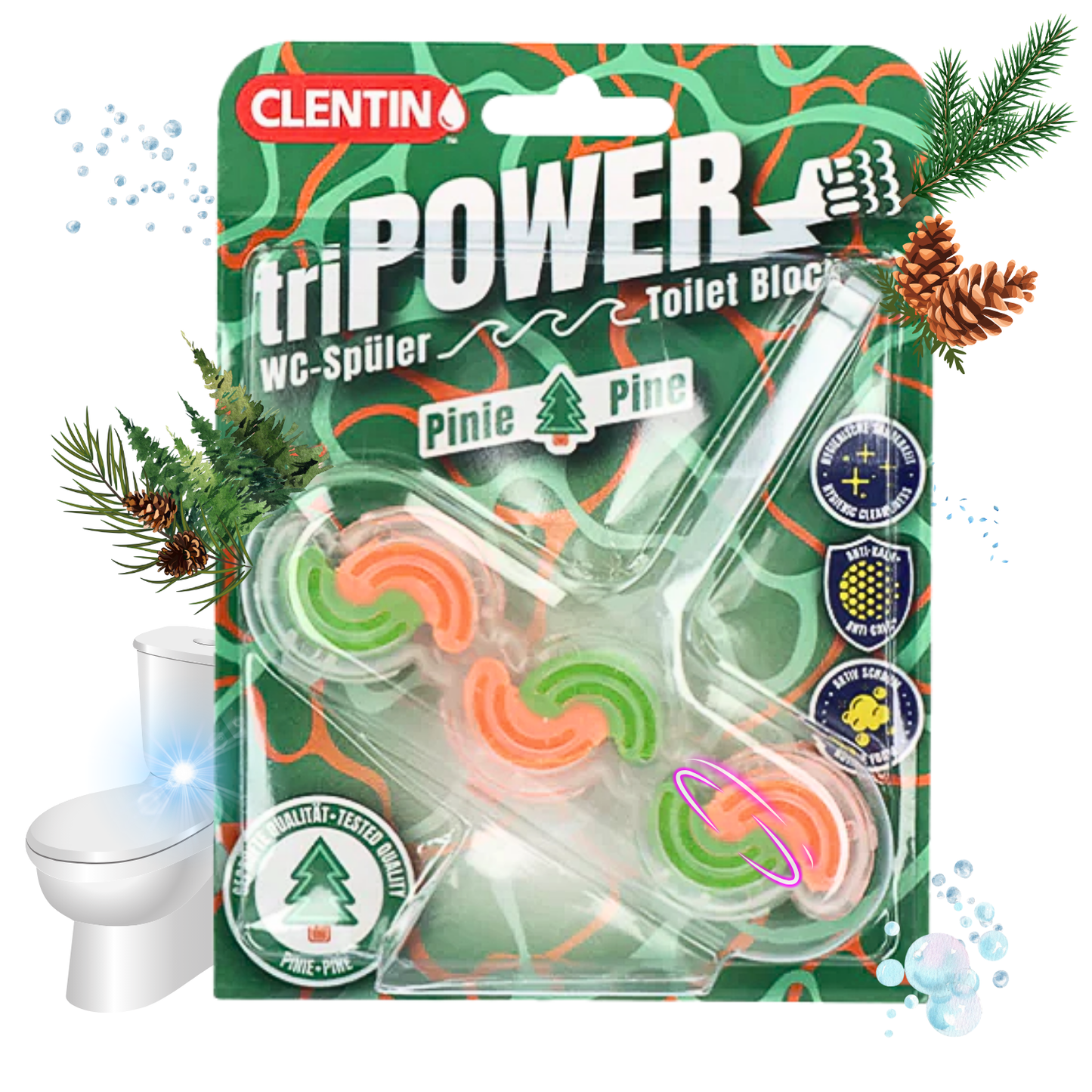 CLENTIN TRI-POWER Duftspüler 45g - Pinie