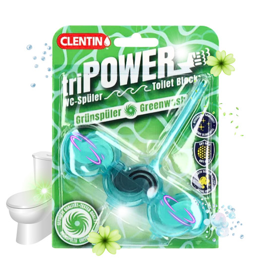 CLENTIN WC Stein Duftspüler 45g - Grün / Anti Kalk WC Reiniger