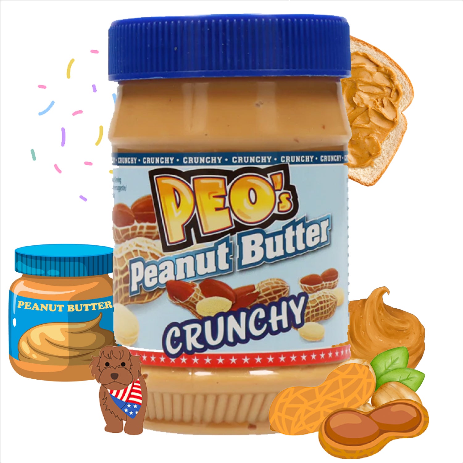 erdnussbutter aufbewahrung PEO's Peanut Butter 12 x 510g Erdnussbutter Crunchy