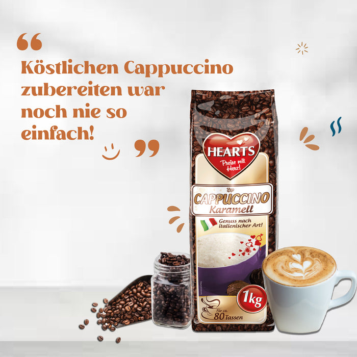 dailyshop24 hearts cappuccino karamell köstlicher cappuccino war noch nie so einfach zuzubereiten