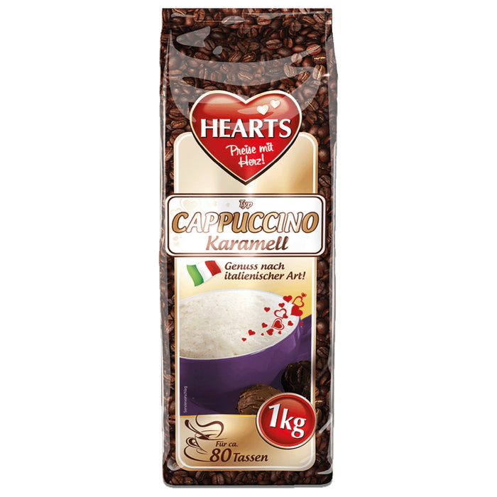 hearts cappuccino karamell leckeres instantpulver für cappuccino 