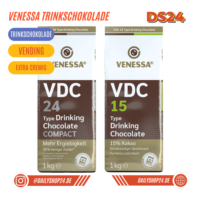 venessa vendingkakao vdc24 und vdc15 für vendingmaschinen und kaffeevollautomaten