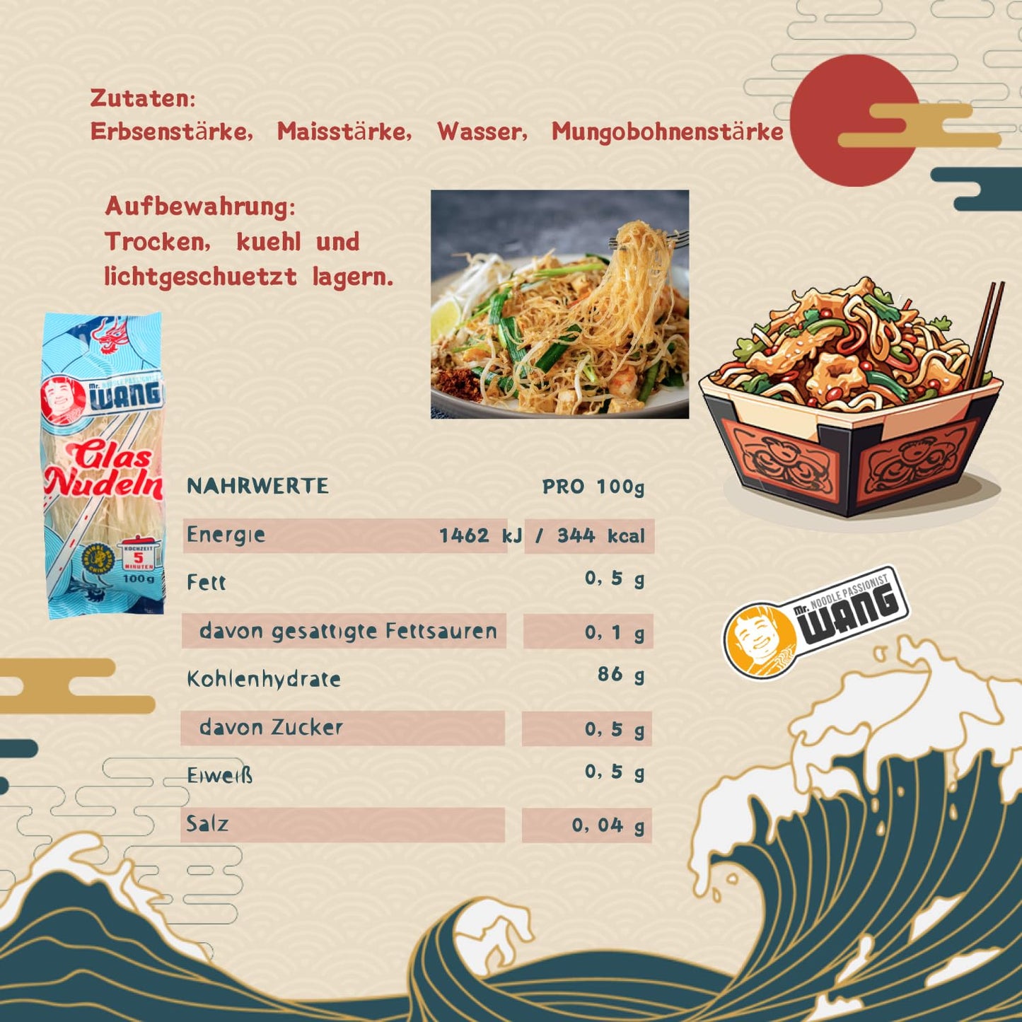 MR WANG Glasnudeln 100g