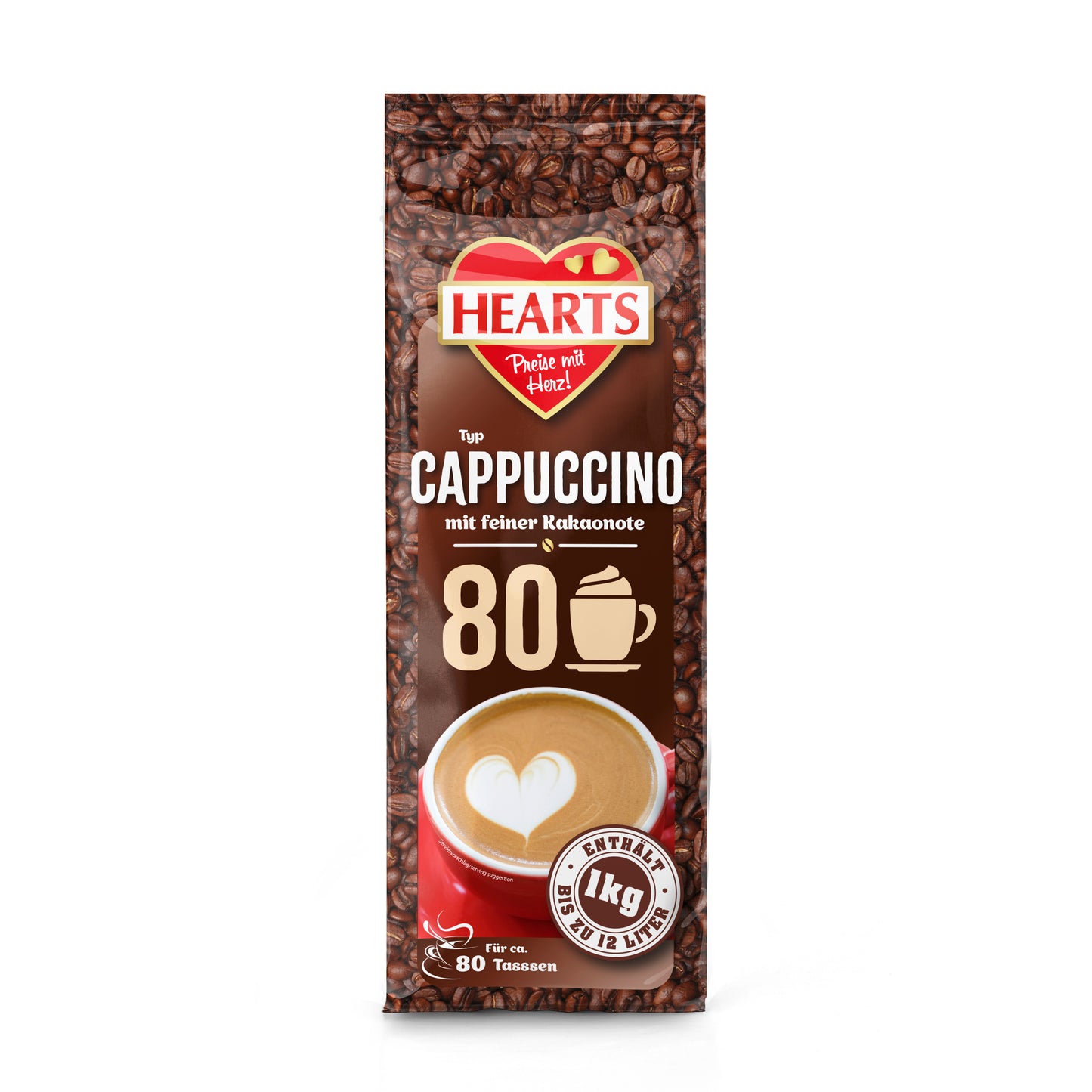 HEARTS Cappuccino mit feiner Kakaonote 1kg