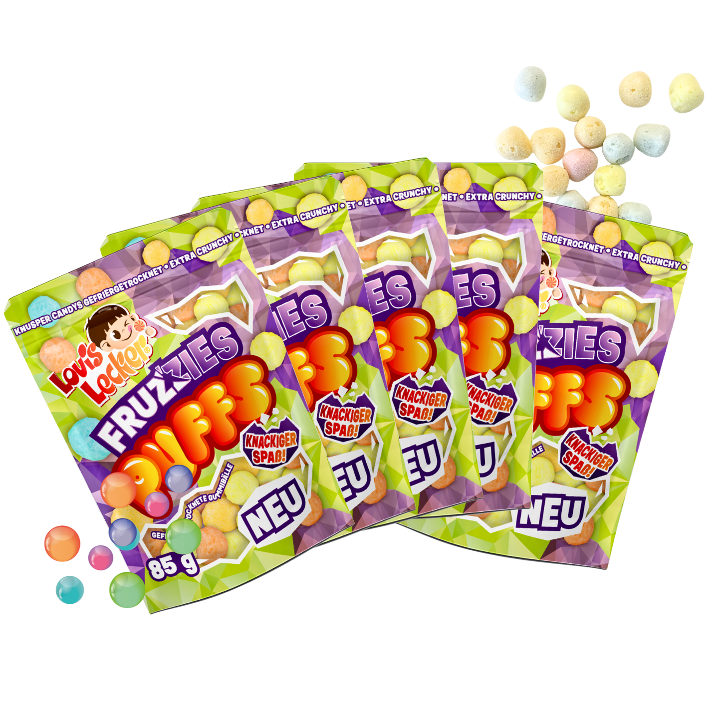 LOUIS LECKER Gefriergetrocknete knusprige Puffs 5 x 85g