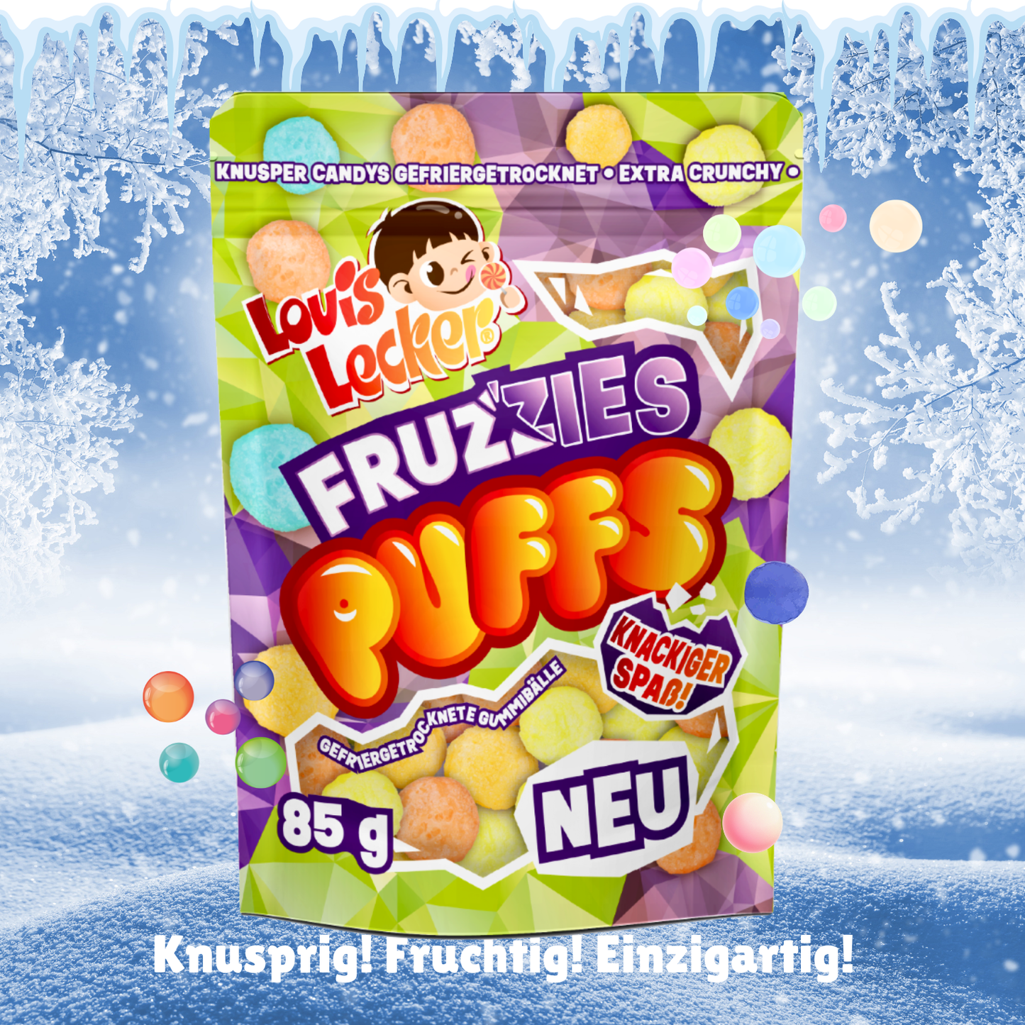 LOUIS LECKER Gefriergetrocknete knusprige Puffs 12 x 85g
