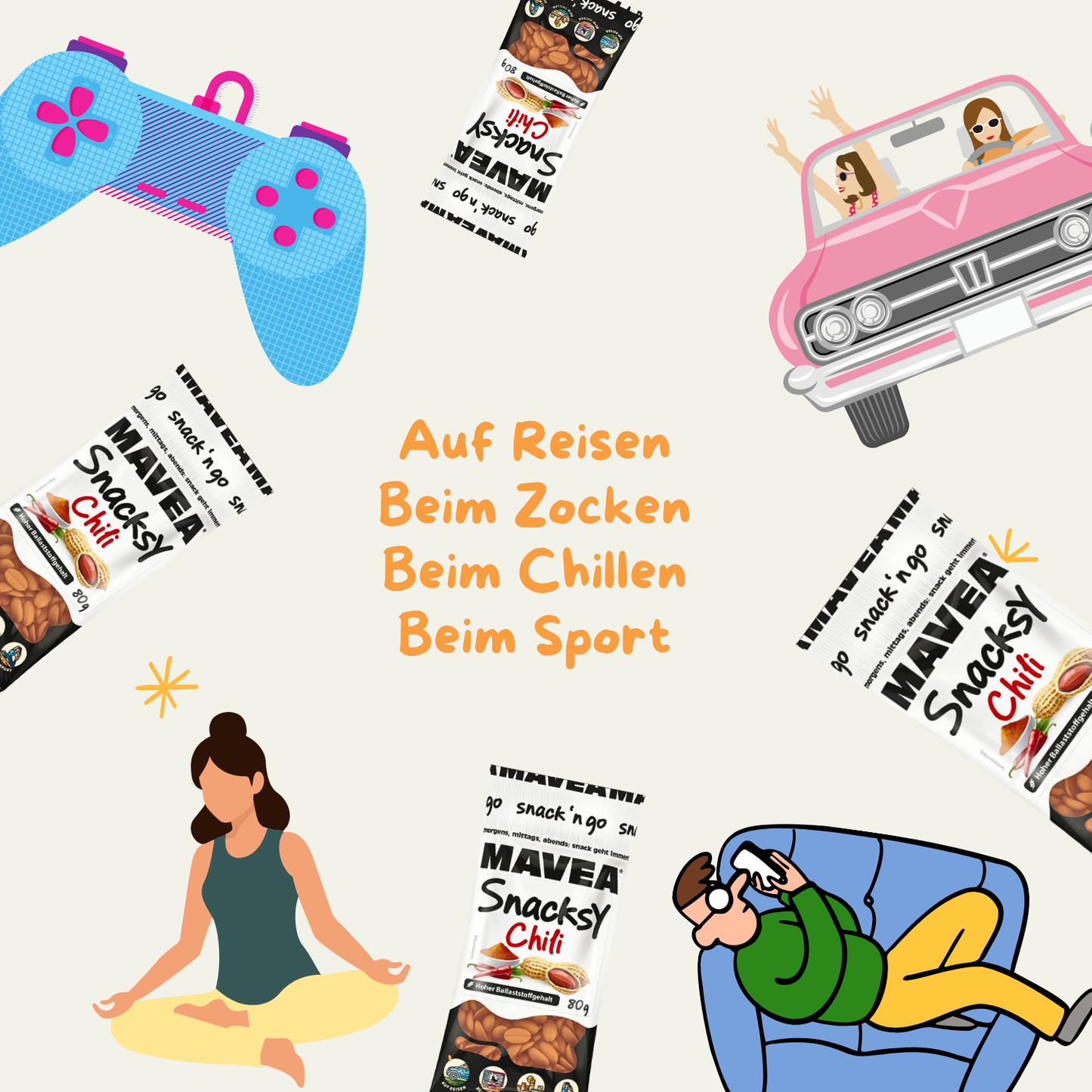 MAVEA Erdnüsse mit Chili 80g