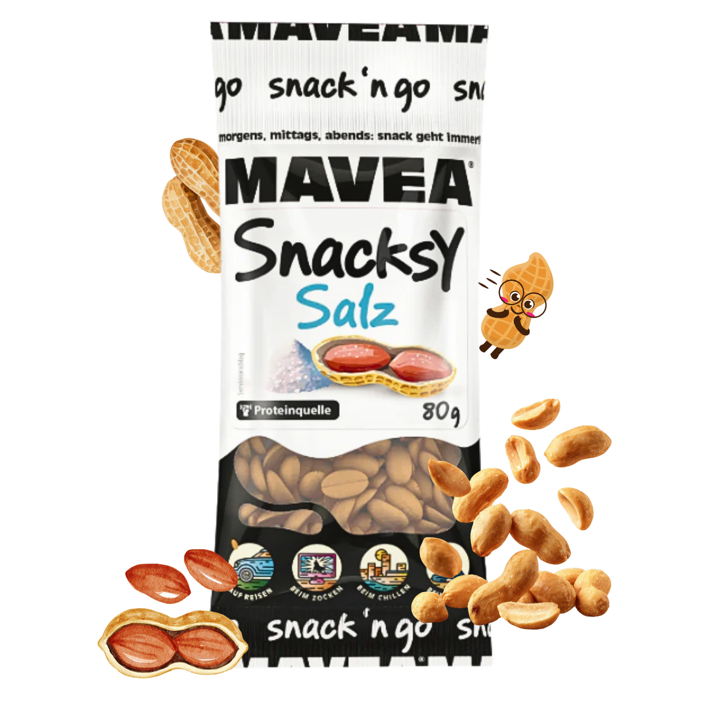 MAVEA Erdnüsse schonend geröstet und fein gesalzen 80g