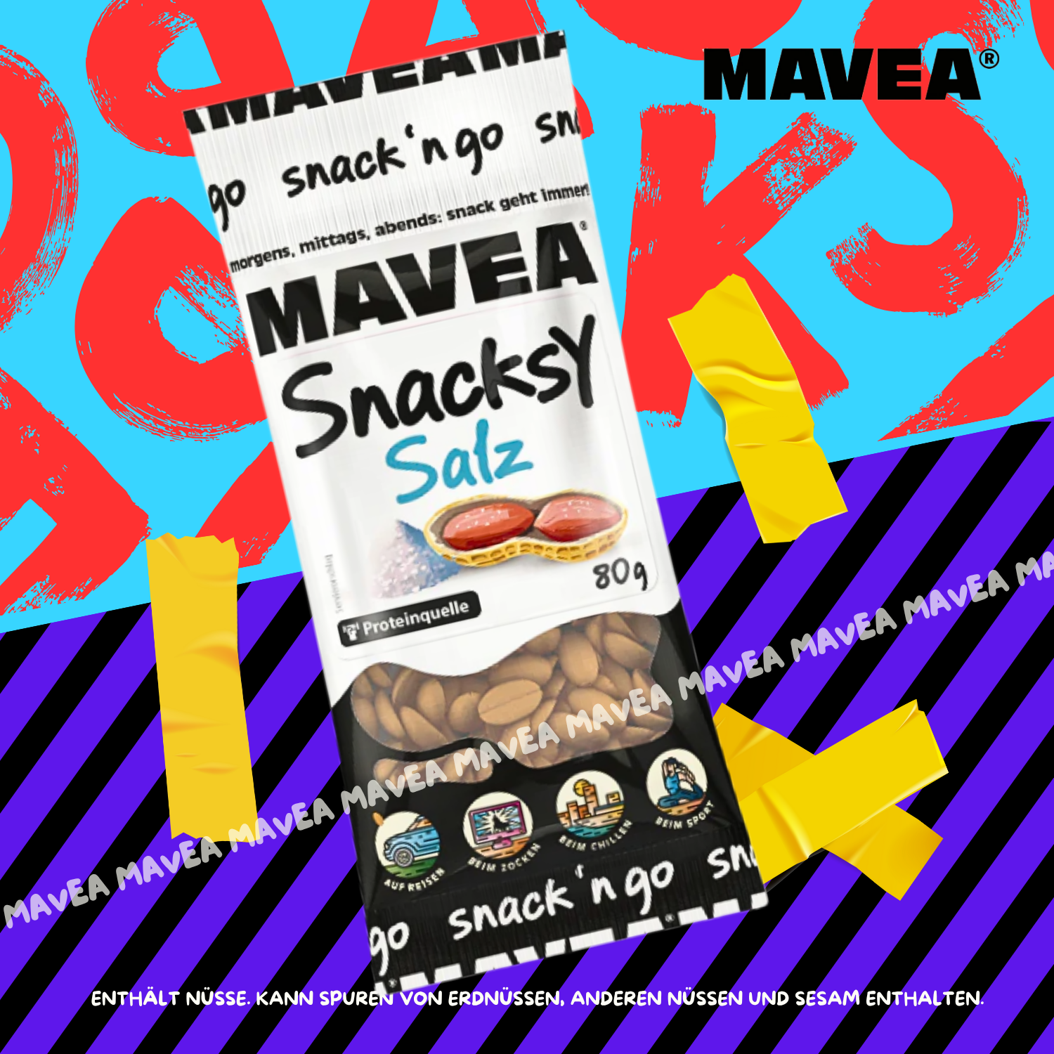 MAVEA Erdnüsse schonend geröstet und fein gesalzen 80g