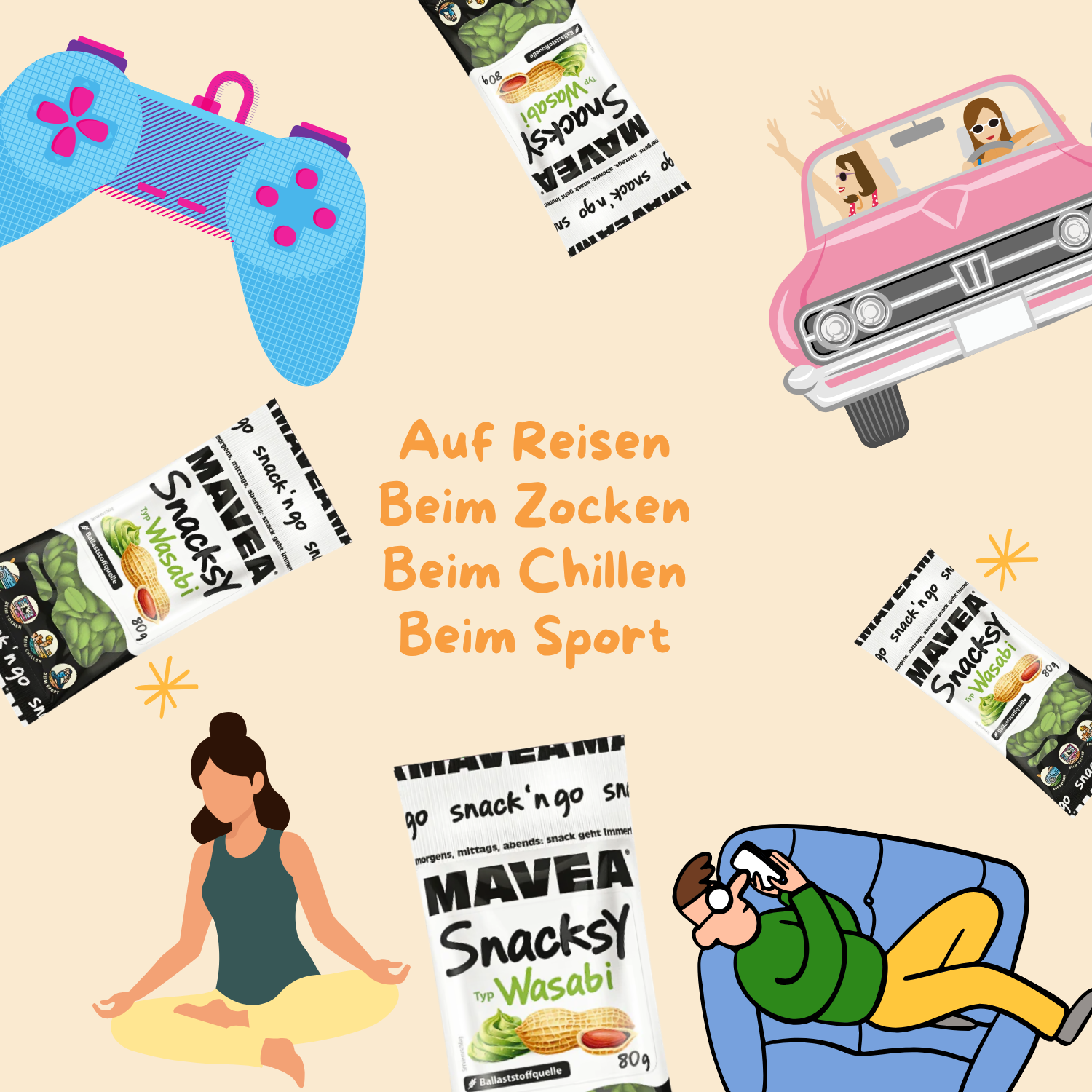 MAVEA umhüllte Erdnüsse Wasabi 80g