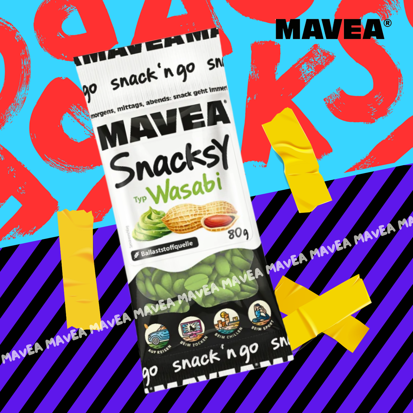 MAVEA umhüllte Erdnüsse Wasabi 80g