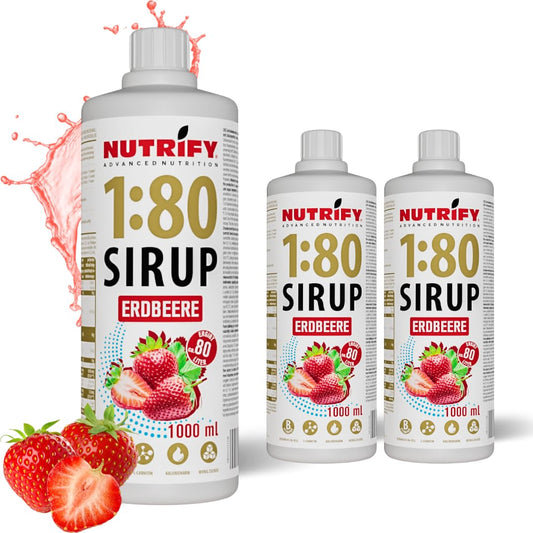 NUTRIFY Vital Drink Sirup 1:80 Erdbeere 1L