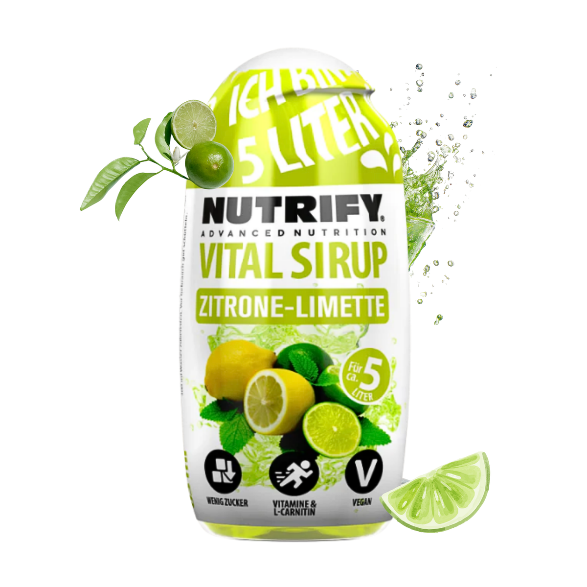 NUTRIFY Vital Sirup Zitrone-Limette 16 x 65ml