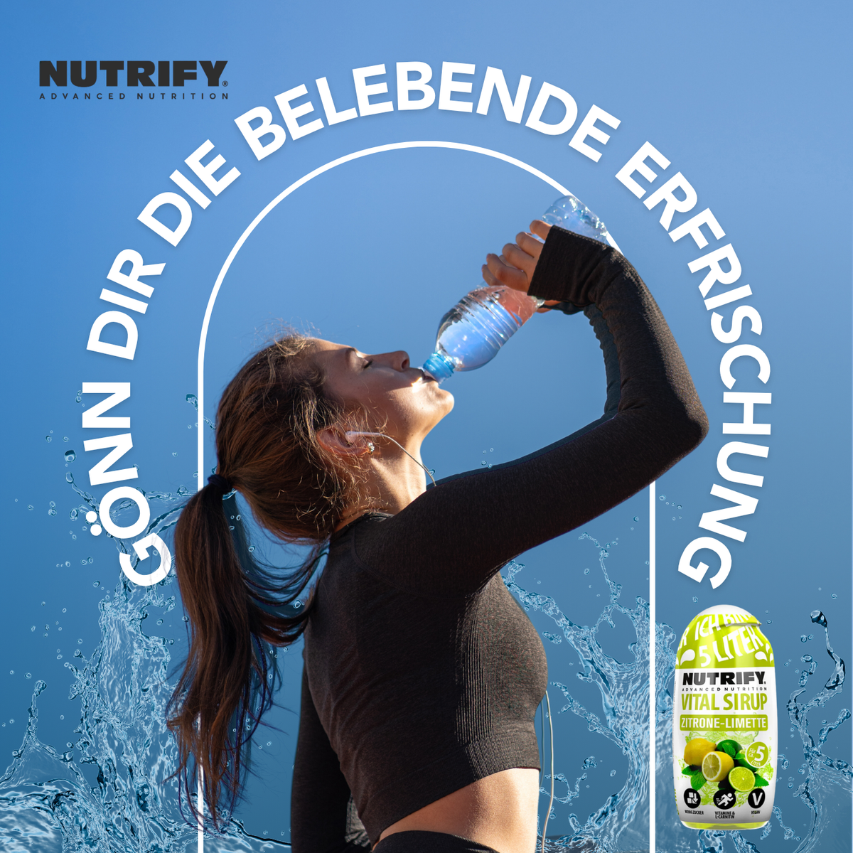 NUTRIFY Vital Sirup Zitrone-Limette 6 x 65ml