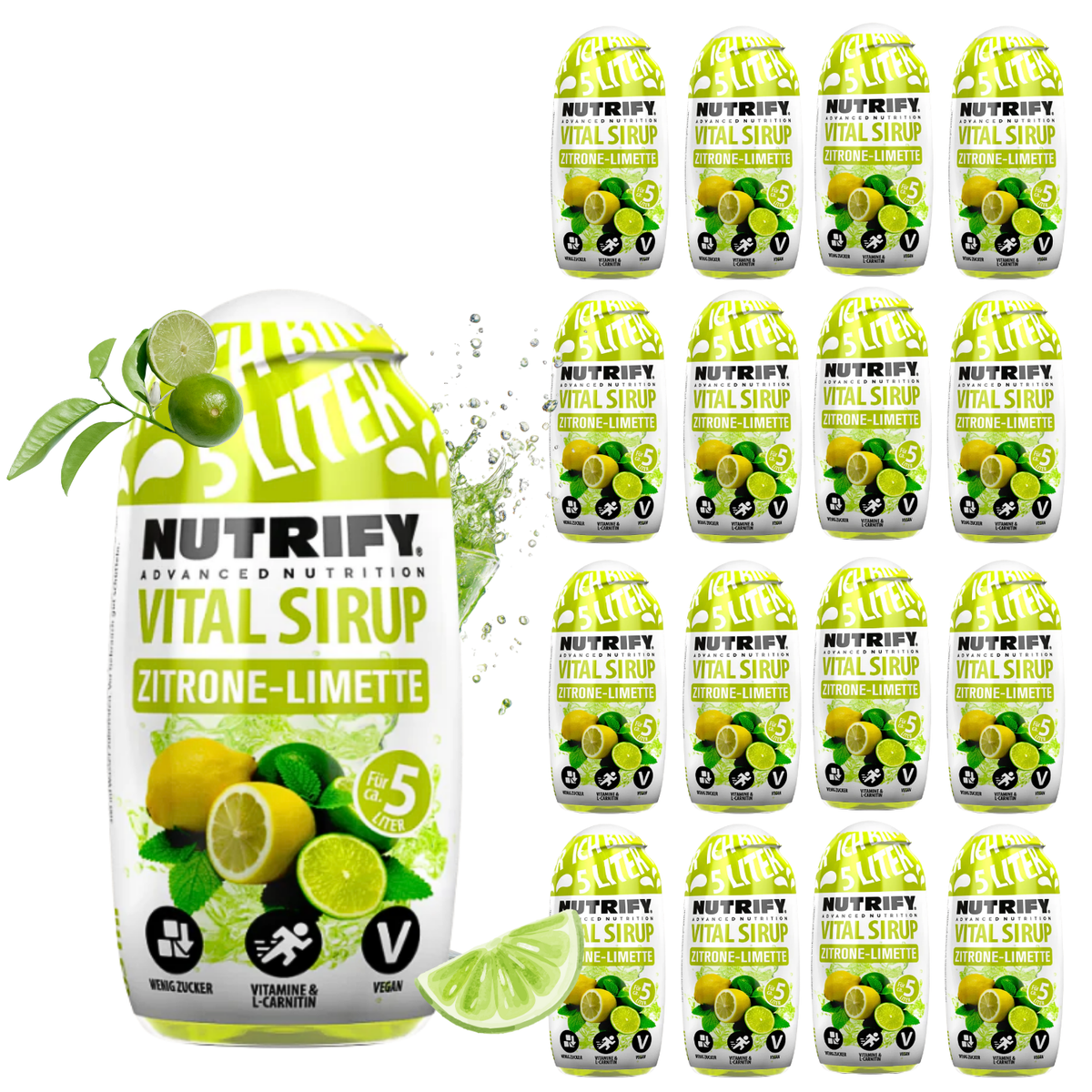 NUTRIFY Vital Sirup Zitrone-Limette 16 x 65ml