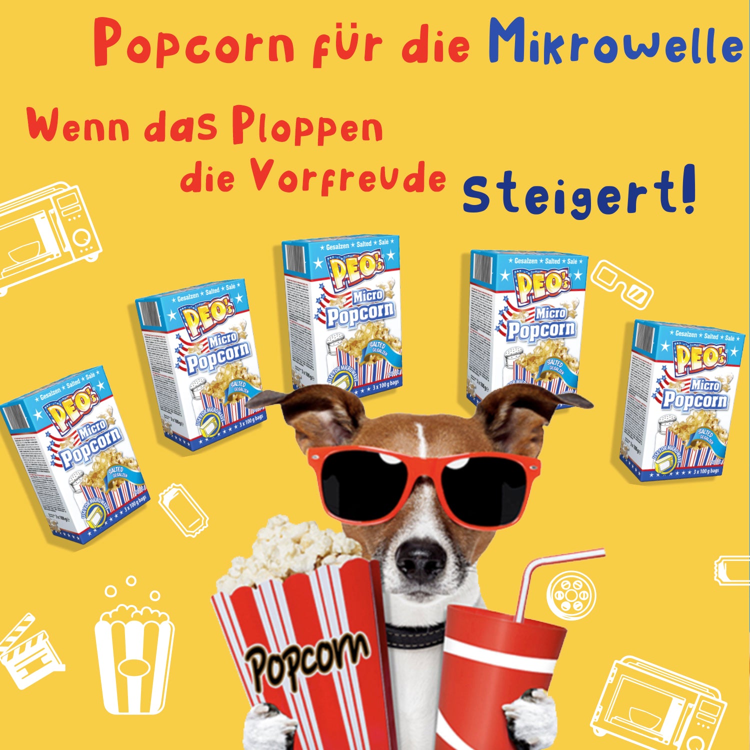 PEO'S Mikrowelle Popcorn Salzig 12 x 300g