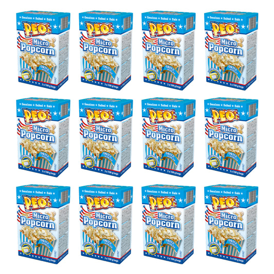 PEO'S Mikrowelle Popcorn Salzig 12 x 300g