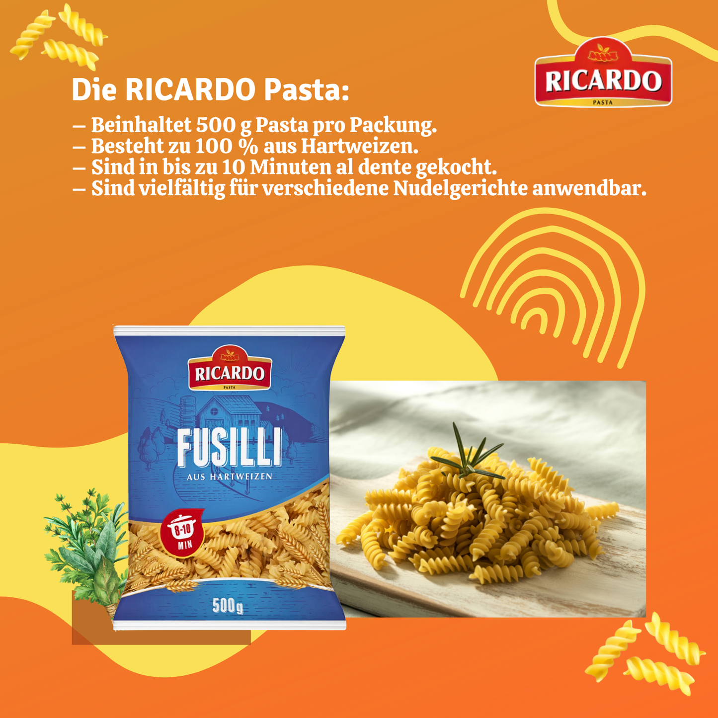 RICARDO Fusilli 20 x 500g
