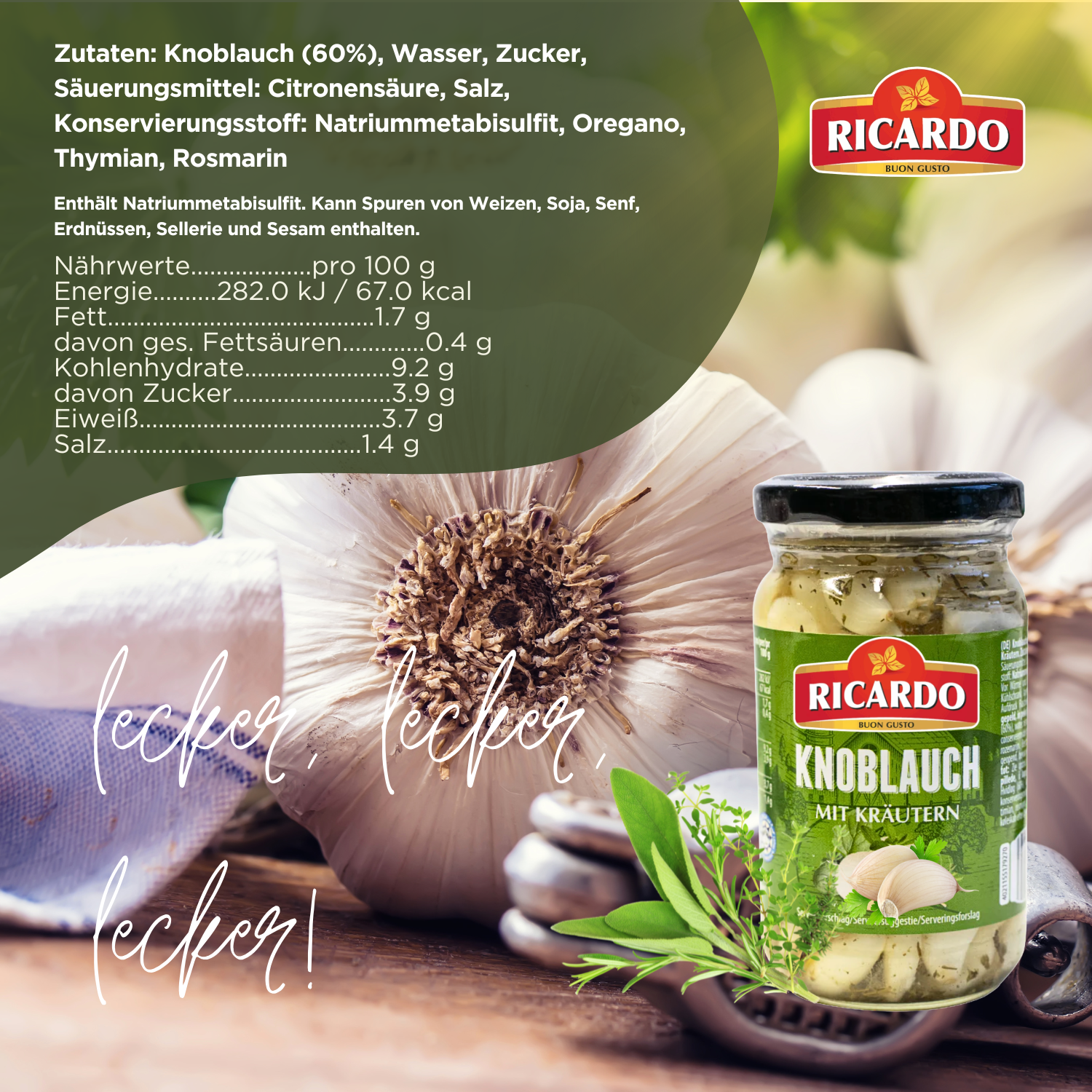 RICARDO Knoblauch mit Kräuter 190g