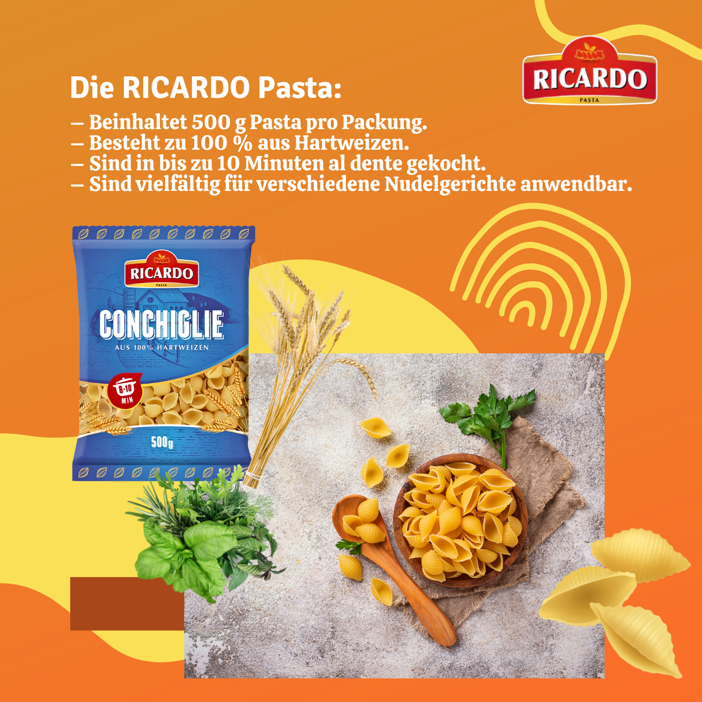 RICARDO Muschelnudeln 20 x 500g