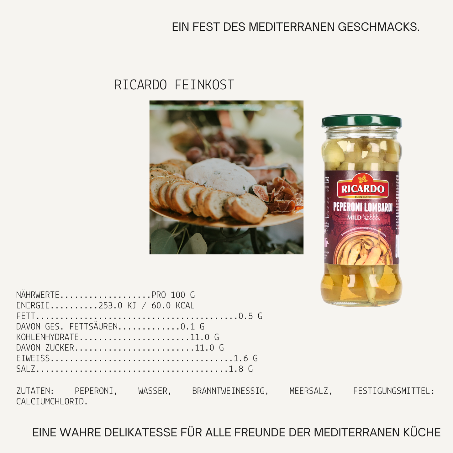 RICARDO Peperoni Lombardi 350g