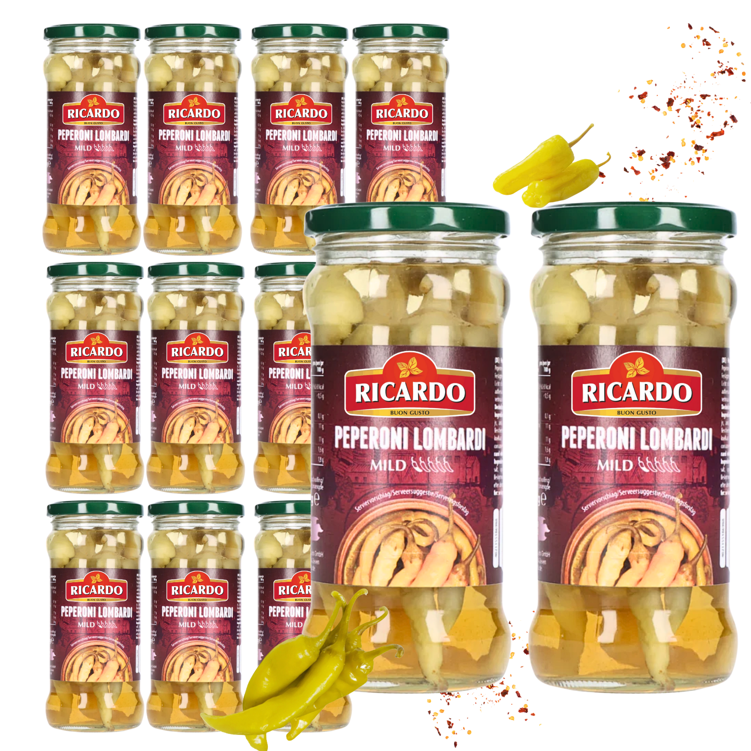 RICARDO Peperoni Lombardi 12 x 350g