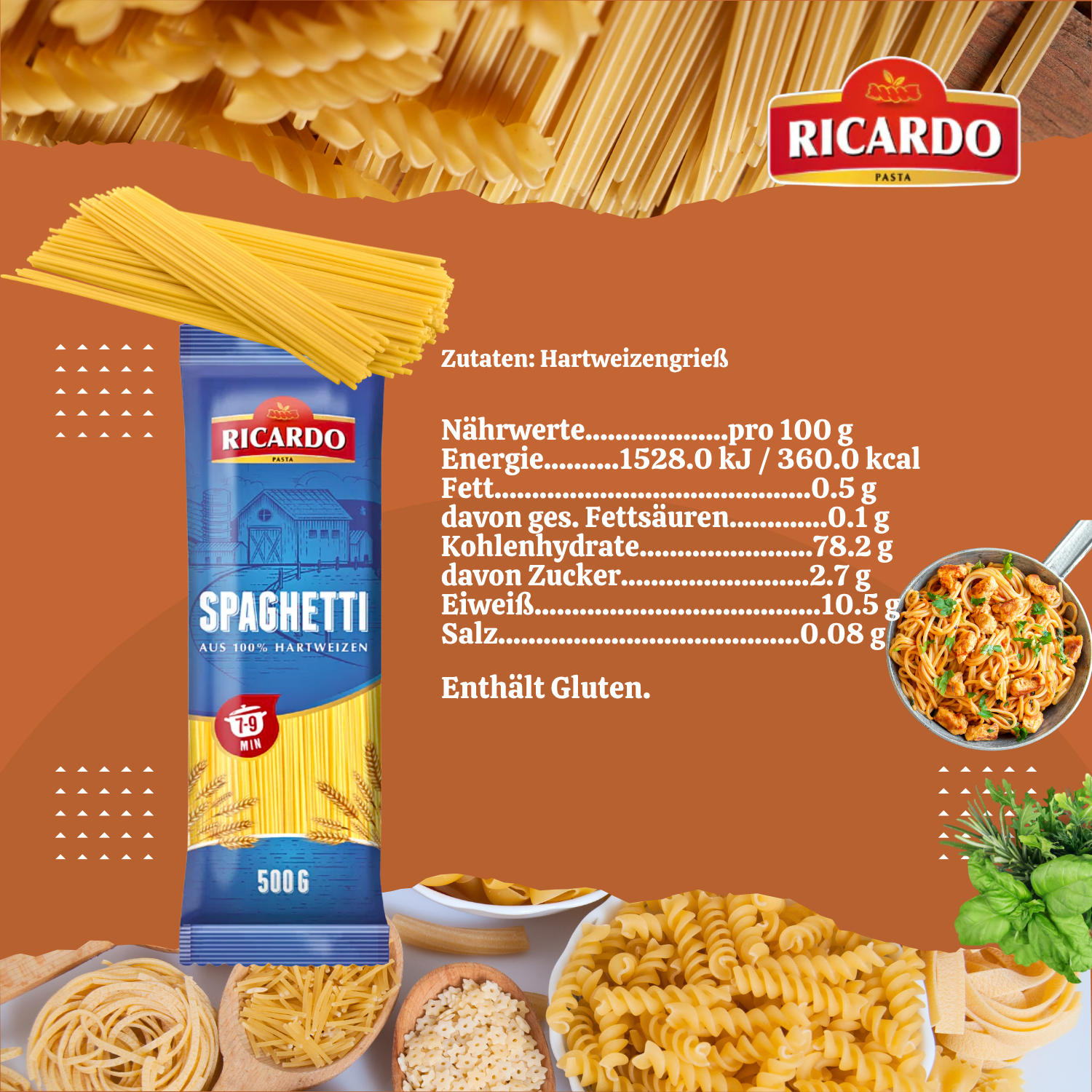 RICARDO Spaghetti 20 x 500g