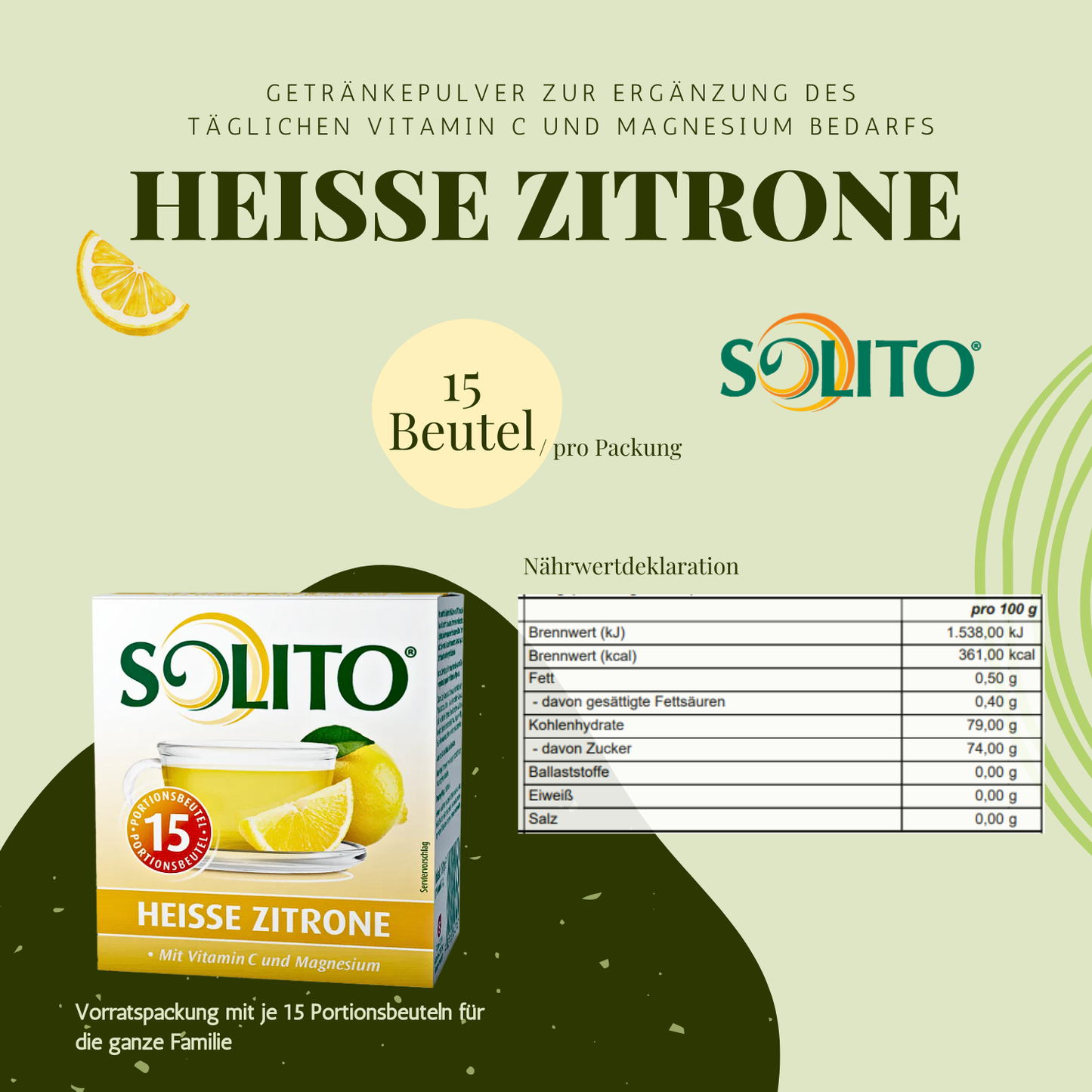 SOLITO Früchtetee Heiße Zitrone 1 x 150g